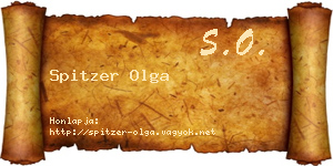 Spitzer Olga névjegykártya